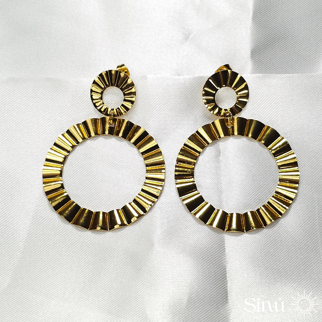 ARETES CIRCULOS PLEGADOS (AR042)