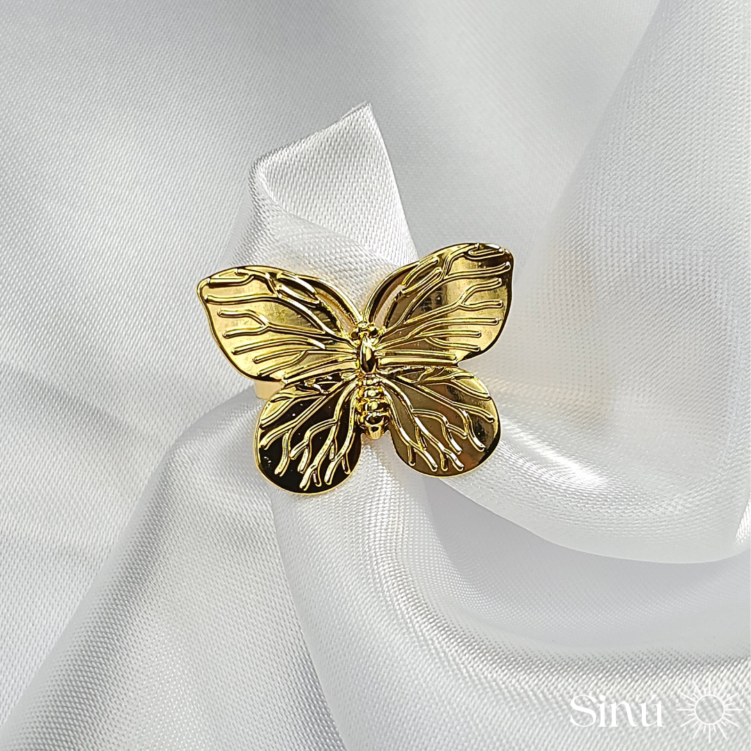 ANILLO MARIPOSA DORADA (AN016)