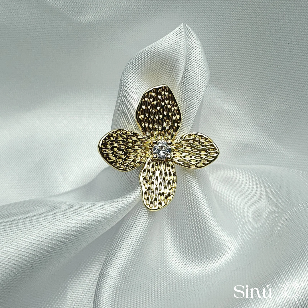 ANILLO FLOR DIAMANTE F (AN009)