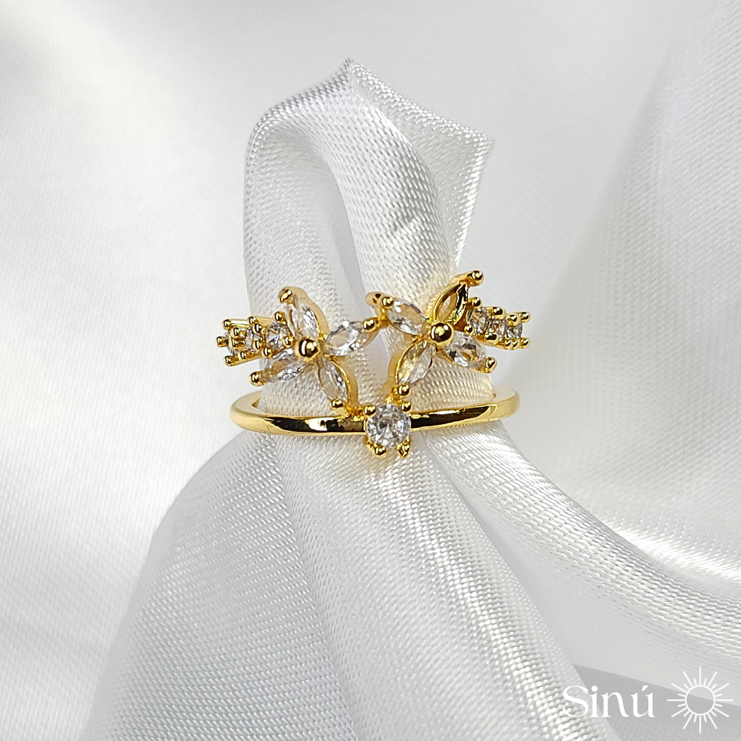 ANILLO FLORES BRINLLANTES (AN020)