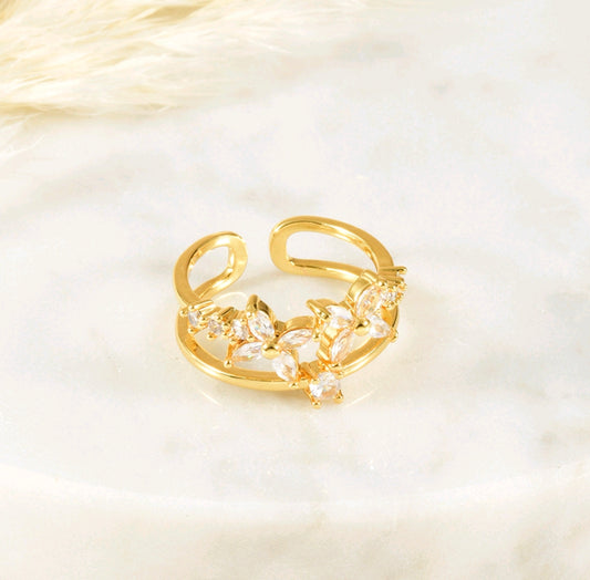 ANILLO FLORES BRINLLANTES (AN020)